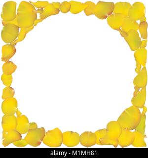 Einladung Vorlage mit Rosenblättern Stock Vektor