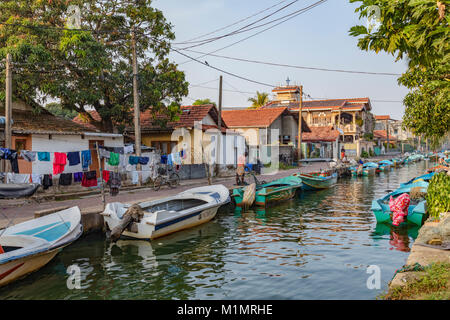 Negombo Lagoon, Niederländischen Canal, Negombo, Colombo, Western Province, Sri Lanka, Asien Stockfoto