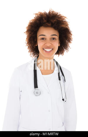 Porträt einer selbstbewussten jungen Frau Doktor mit Stethoskop Stockfoto