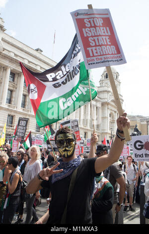 Anonym - Free Gaza Demo Stockfoto