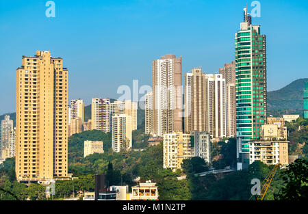 Hochhäuser in der Happy Valley Stadtteil von Hong Kong Stockfoto
