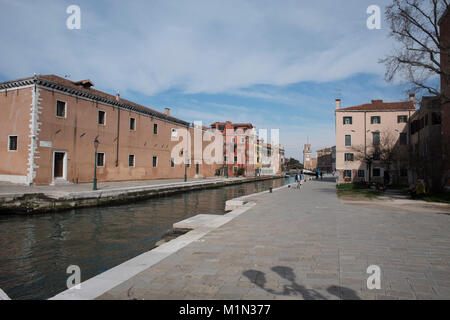 Fondamenta Arsenale, Castello, Venice, Italien Stockfoto