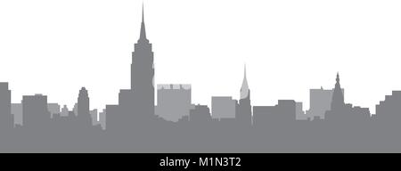 Skyline von New York City - megalopolis Stadtbild Stock Vektor