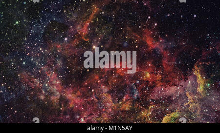 Nebel und Galaxien im dunklen Raum. Elemente des Bildes von der NASA eingerichtet. Stockfoto