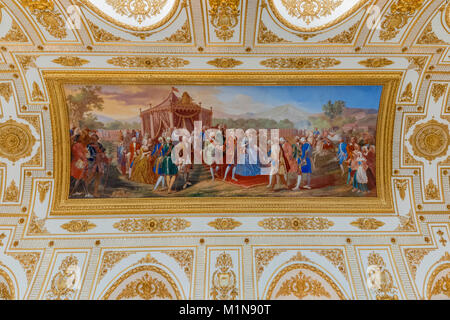 Die Apartments des Royal Palace: Der Thronsaal (Caserta Royal Palace) Stockfoto