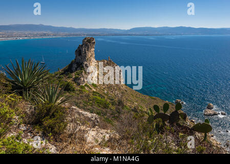 Devil's Sattel Ausblick auf Cagliari, Sardinien Stockfoto