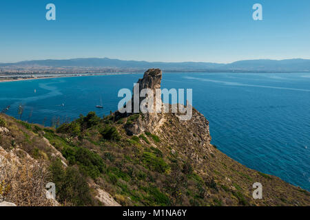 Devil's Sattel Ausblick auf Cagliari, Sardinien Stockfoto
