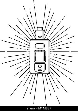 Sunray Burst Elektrische Zigarette persönliche Vaporizer Vektorgrafiken Stock Vektor