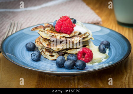 Gesunde Banana Pancakes Stockfoto