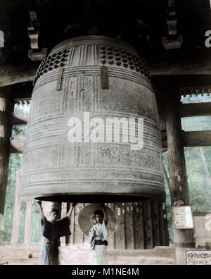 C 1880 Japan - grosse Chionin temple Bell, Kyoto Stockfoto