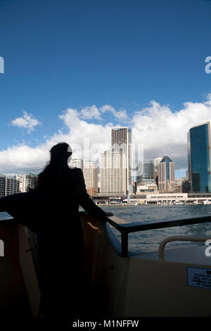 Passagier auf der Fähre vom Circular Quay Sydney Cove Sydney New South Wales, Australien Stockfoto