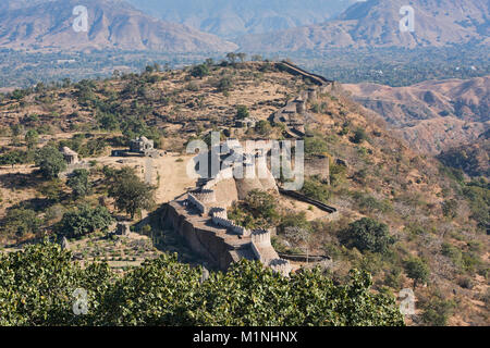 Die kumbhalgarh fort Weltkulturerbe, Rajasthan, Indien Stockfoto