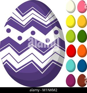 Bunte lila Ultra Violet Ostern Schokolade Muster Abdeckung ei Poster. Stock Vektor
