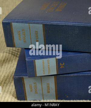 Porträt Karl Marx, 'Das Kapital' | Verwendung weltweit Stockfoto