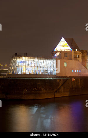 Deutschland, Köln, das Schokolade Museum am Rheinauer Hafen. Deutschland, Koeln, das Schokoladenmuseum im Rheinauhafen. Stockfoto