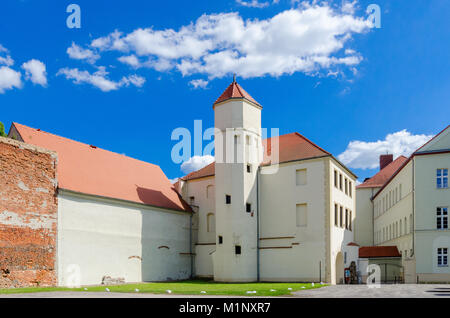 Herzogliche Schloss (13. Jh.), Krosno Odrzanskie (ger. Crossen an der Oder), Woiwodschaft Lebus, Polen, Europa. Stockfoto