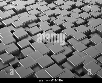 Metall abstrakte Cluster von Cubes Hintergrund Stockfoto