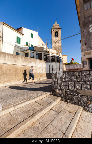 Glockenturm der Kirche von San Piero in Campo, Campo nell'Elba, Insel Elba, Livorno Provinz, Toskana, Italien, Europa Stockfoto