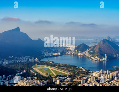 Stadtbild von Dois Irmaos Berg, Rio de Janeiro, Brasilien, Südamerika gesehen Stockfoto