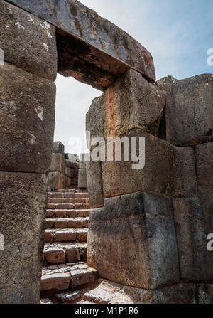 Ruinen von Sacsayhuaman, Cusco Region, Peru, Südamerika Stockfoto