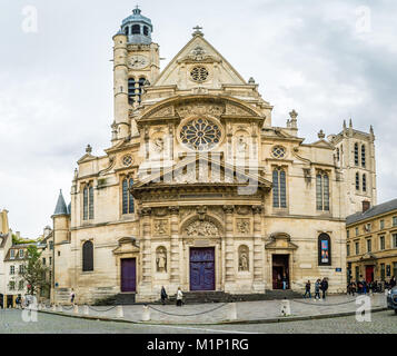 Saint-Etienne-du-Mont Kirche in Paris auf der Montagne Sainte-genevieve Stockfoto