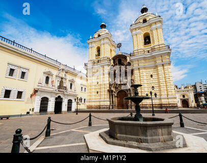 Kloster von San Francisco, Altstadt, UNESCO-Weltkulturerbe, Lima, Peru, Südamerika Stockfoto