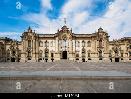 Regierung Palace, Plaza de Armas, Lima, Peru, Südamerika Stockfoto