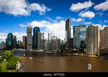 Skyline von Brisbane City Story Bridge gesehen. Brisbane, Queensland, Australien, Pazifik Stockfoto