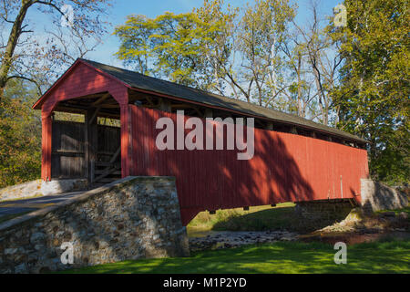 Pool Forge Covered Bridge, 1859 erbaut, Lancaster County, Pennsylvania, Vereinigte Staaten von Amerika, Nordamerika Stockfoto