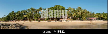 Panoramablick von Ngapali Beach, Rakhine, Myanmar, Birma Stockfoto