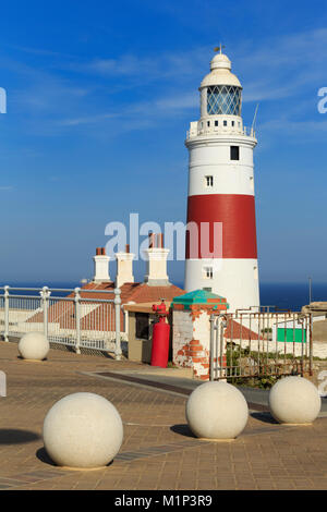 Europa Point Lighthouse, Gibraltar, Großbritannien, Europa Stockfoto