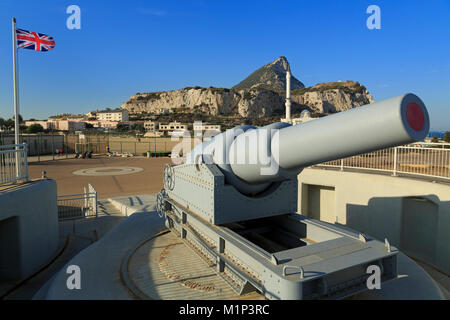 Hardings Batterie, Europa Point, Gibraltar, Großbritannien, Europa Stockfoto