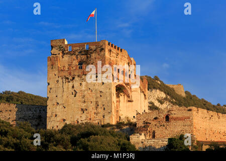 Die maurische Burg, Gibraltar, Großbritannien, Europa Stockfoto