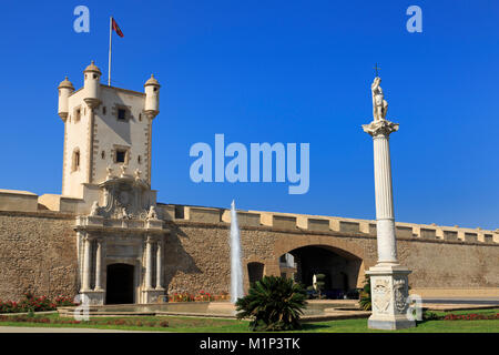 Las Puertas de Tierra, Verfassung Plaza, Cadiz, Andalusien, Spanien, Europa Stockfoto