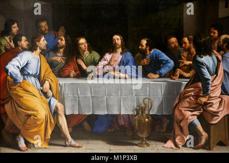 Das letzte Abendmahl von Philippe de Champaigne, um 1652 gemalt, Louvre, Paris, Frankreich, Europa Stockfoto