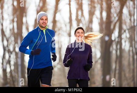 Zustand Training im Winter in der Natur Stockfoto