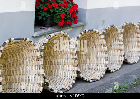 Artisan Körbe, Matxinbenta, Gipuzkoa, Baskenland, Spanien Stockfoto