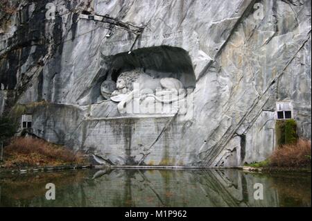 Löwendenkmal Luzern, Schweiz Stockfoto