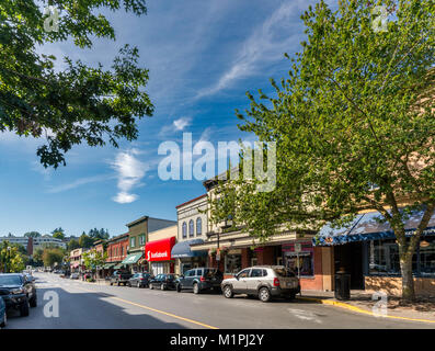 Commercial Street, Business Center von Nanaimo, Vancouver Island, British Columbia, Kanada Stockfoto