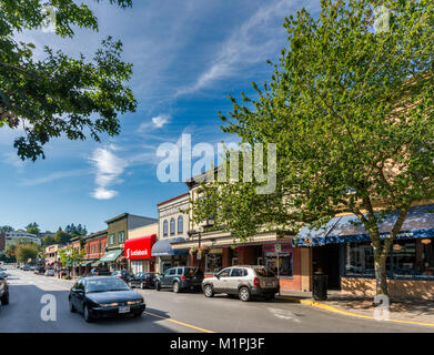 Commercial Street, Business Center von Nanaimo, Vancouver Island, British Columbia, Kanada Stockfoto