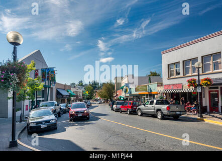 Commercial Street, Business Center von Nanaimo, Vancouver Island, British Columbia, Kanada Stockfoto