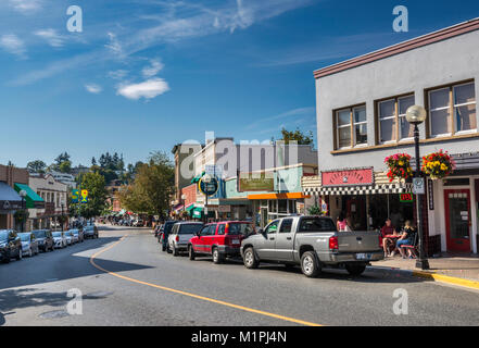 Commercial Street, Business Center von Nanaimo, Vancouver Island, British Columbia, Kanada Stockfoto