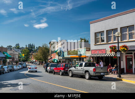 Commercial Street, Business Center von Nanaimo, Vancouver Island, British Columbia, Kanada Stockfoto