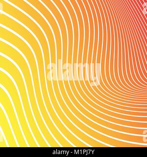 Abstrakte gelb, orange, rot, Hintergrund mit weißen Linien. Vector Illustration. Stock Vektor