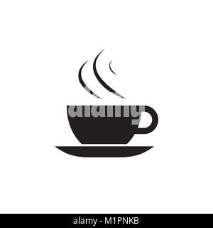 Vektor flachbild Abbildung, Kaffee oder Tee Tasse Symbol. Stock Vektor