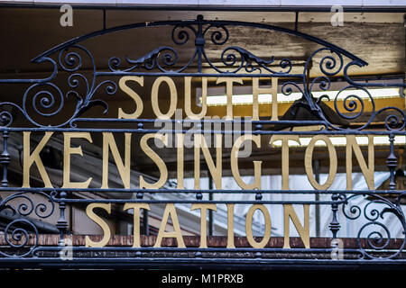 11. März 2017 in London, England, Grossbritannien Tafel von South Kensington, England, Großbritannien Stockfoto