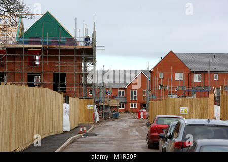 Allgemeine Ansichten von Linden Wohnungen Entwicklung gebaut, Graylingwell Park, Chichester, West Sussex, UK. Stockfoto