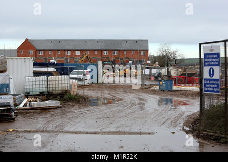 Allgemeine Ansichten von Linden Wohnungen Entwicklung gebaut, Graylingwell Park, Chichester, West Sussex, UK. Stockfoto