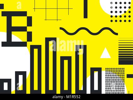 Illustrativen Typografie horizontale Banner für Blockchain Stock Vektor