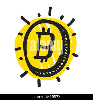 Vektor abstrakte Abbildung bitcoin Technologie Stock Vektor